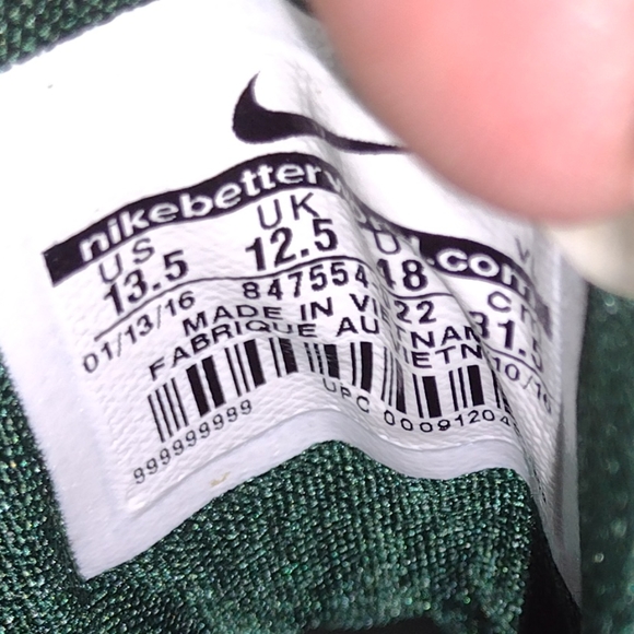 Nike Strike Pro Football Cleats Men Black Green 847554-024 Sz 13.5 NWOB - Picture 4 of 4